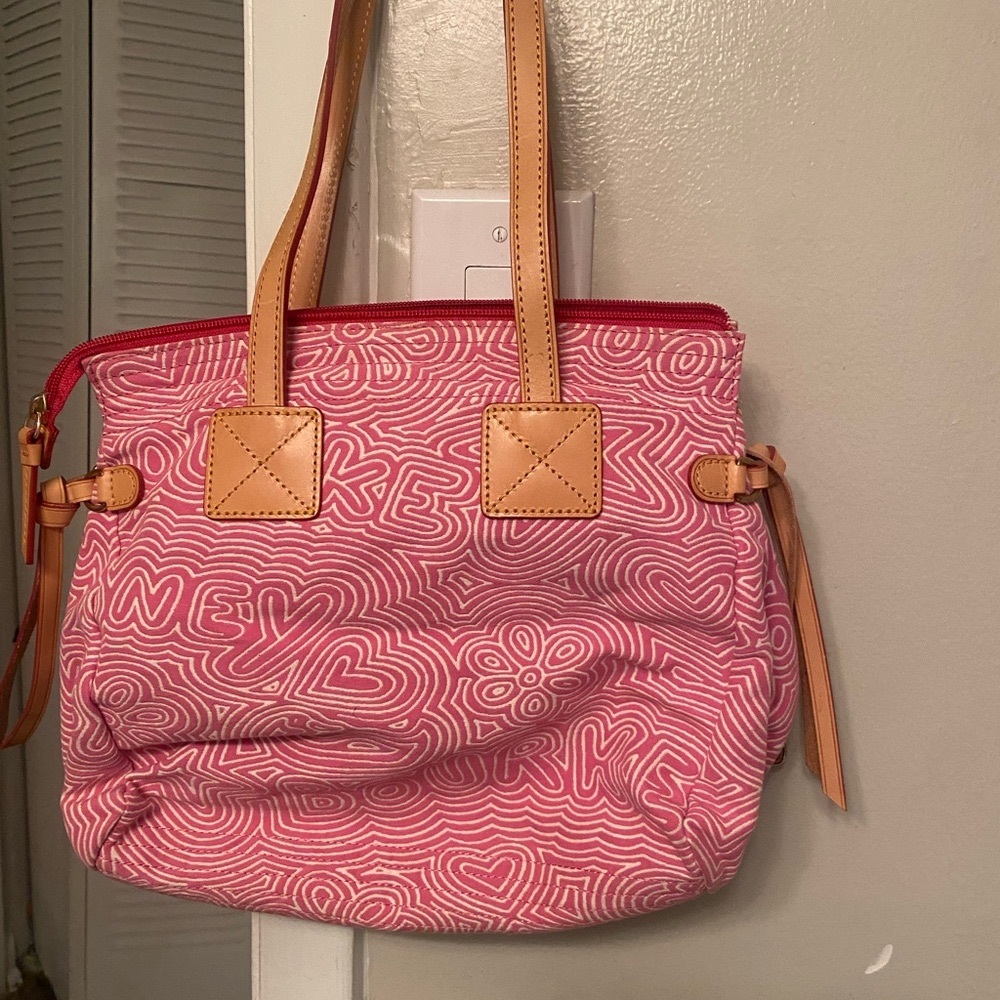 Dooney & Burke Pink graffiti swirl Bag